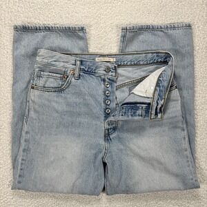 Levi's Premium Ribcage Straight Ankle Jeans Women's 31x26 Y2K Streetwear Grunge